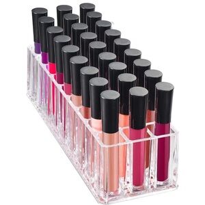 ACRYLIC 27 Slot Lip Gloss Organizer Assorted Lip Gloss Set
